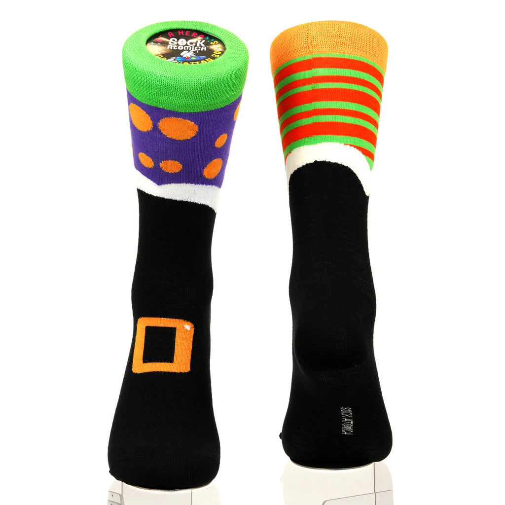 Halloween Mismatched Witch Socks